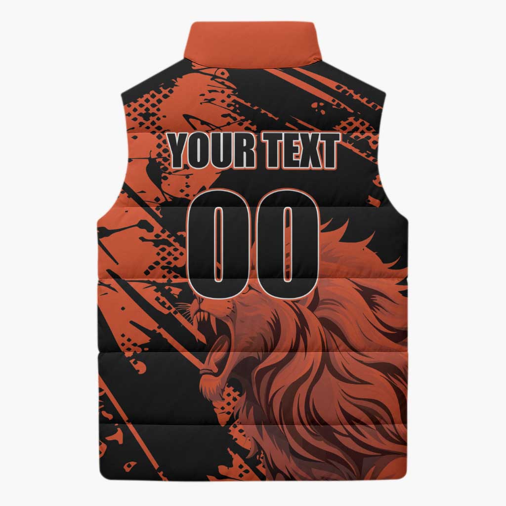 Custom Nederlands 2026 World Football Sleeveless Puffer Jacket Hup Holland Hup Lions - Wonder Print Shop