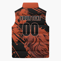 Custom Nederlands 2026 World Football Sleeveless Puffer Jacket Hup Holland Hup Lions - Wonder Print Shop