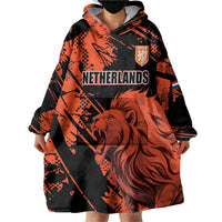 Custom Nederlands 2026 World Football Wearable Blanket Hoodie Hup Holland Hup Lions - Wonder Print Shop