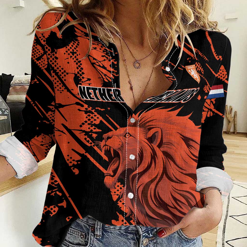 Custom Nederlands 2026 World Football Women Casual Shirt Hup Holland Hup Lions - Wonder Print Shop