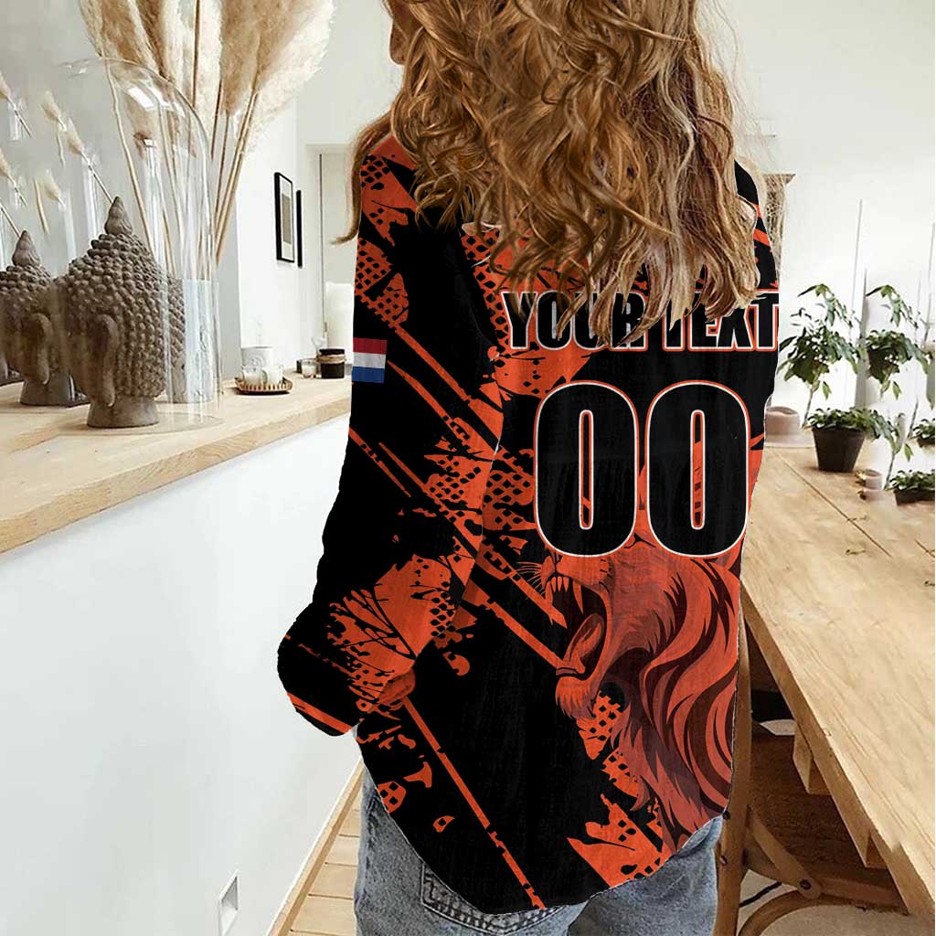 Custom Nederlands 2026 World Football Women Casual Shirt Hup Holland Hup Lions - Wonder Print Shop