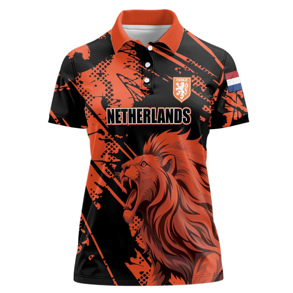 Custom Nederlands 2026 World Football Women Polo Shirt Hup Holland Hup Lions - Wonder Print Shop