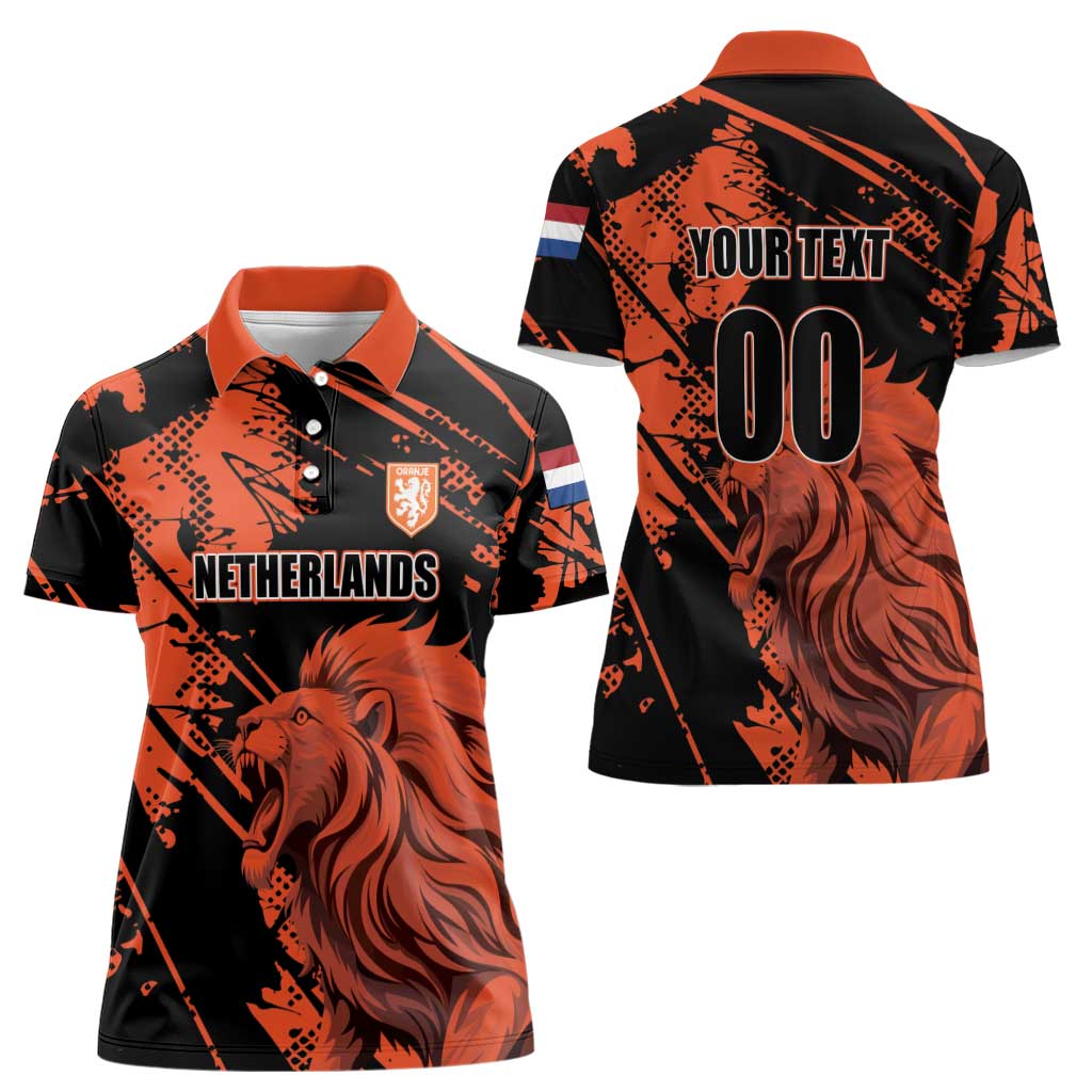 Custom Nederlands 2026 World Football Women Polo Shirt Hup Holland Hup Lions - Wonder Print Shop