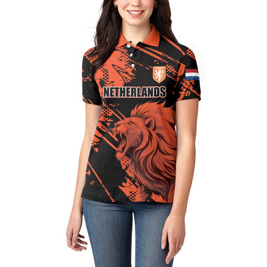 Custom Nederlands 2026 World Football Women Polo Shirt Hup Holland Hup Lions - Wonder Print Shop