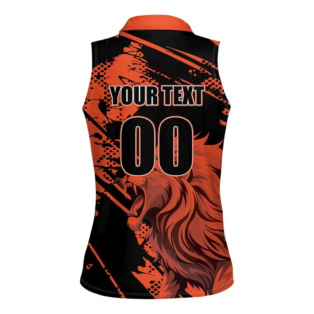 Custom Nederlands 2026 World Football Women Sleeveless Polo Shirt Hup Holland Hup Lions - Wonder Print Shop