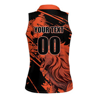 Custom Nederlands 2026 World Football Women Sleeveless Polo Shirt Hup Holland Hup Lions - Wonder Print Shop