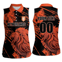 Custom Nederlands 2026 World Football Women Sleeveless Polo Shirt Hup Holland Hup Lions - Wonder Print Shop