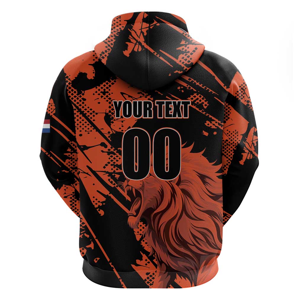 Custom Nederlands 2026 World Football Zip Hoodie Hup Holland Hup Lions - Wonder Print Shop