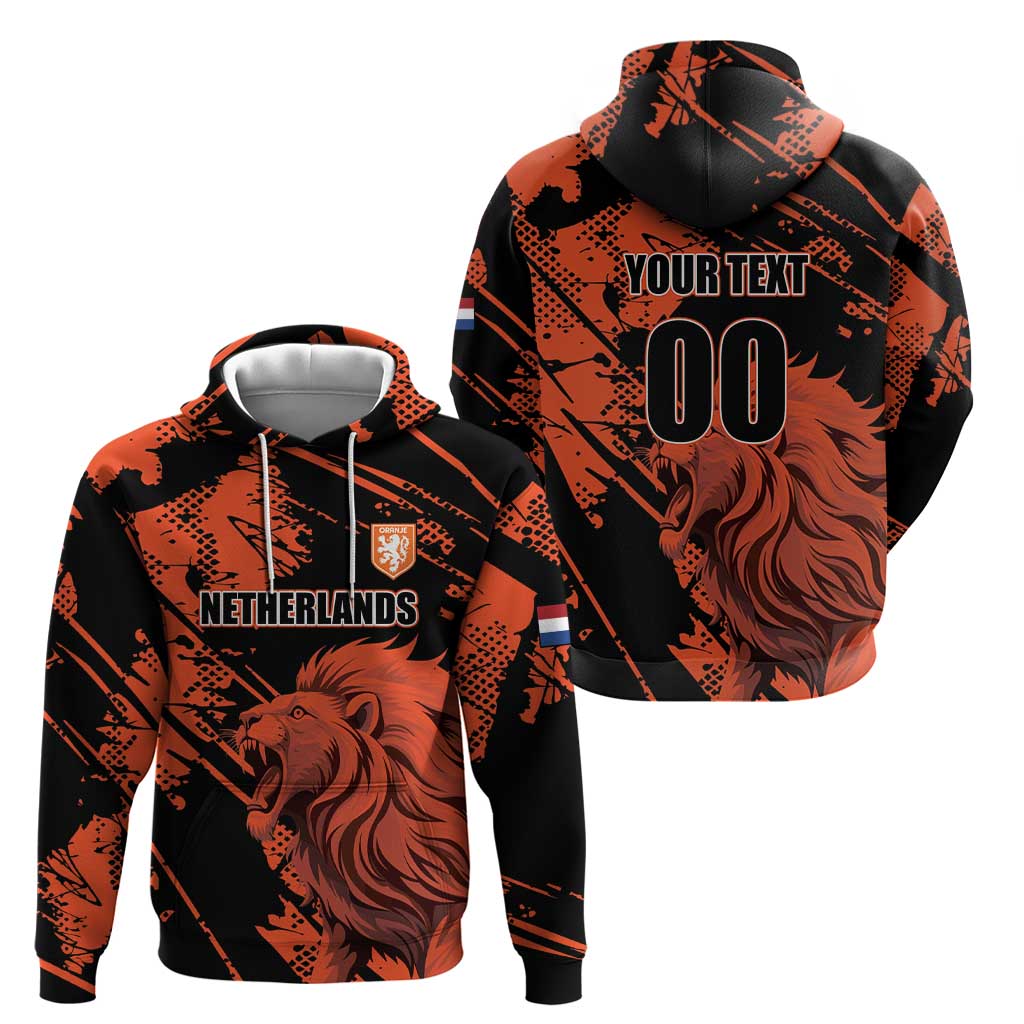 Custom Nederlands 2026 World Football Zip Hoodie Hup Holland Hup Lions - Wonder Print Shop