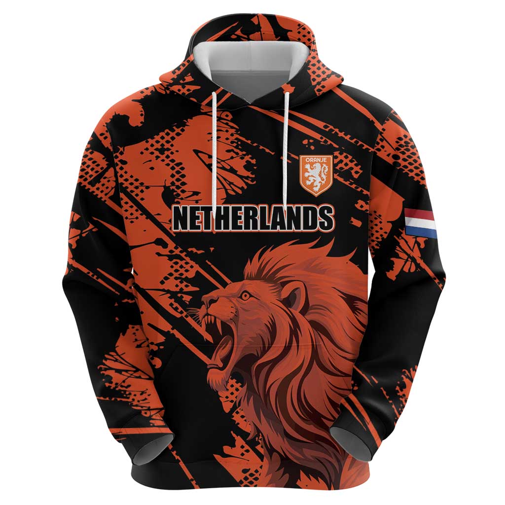 Custom Nederlands 2026 World Football Zip Hoodie Hup Holland Hup Lions - Wonder Print Shop