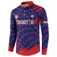 Custom Croatia 2026 World Football Button Sweatshirt Hrvatska Vatreni - Wonder Print Shop
