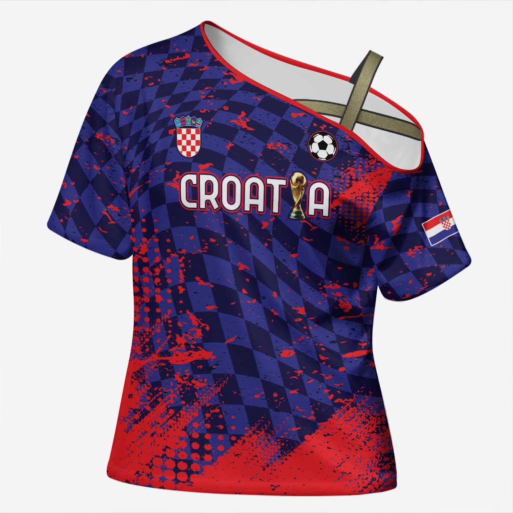 Custom Croatia 2026 World Football Cross Shoulder Shirt Hrvatska Vatreni - Wonder Print Shop