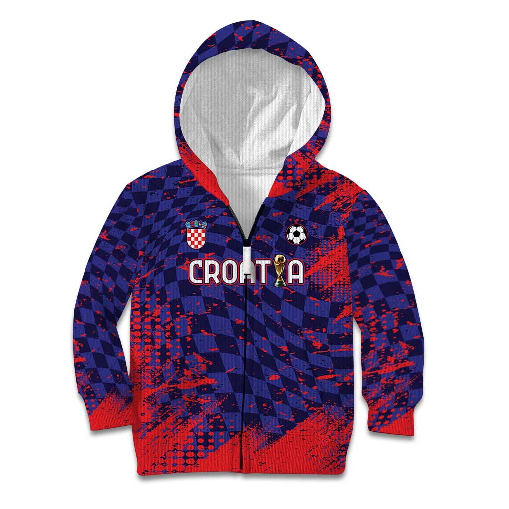 Custom Croatia 2026 World Football Kid Hoodie Hrvatska Vatreni - Wonder Print Shop