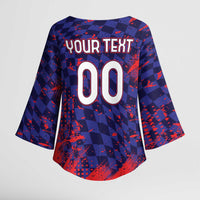 Custom Croatia 2026 World Football Kimono Sleeve Blouse Hrvatska Vatreni - Wonder Print Shop