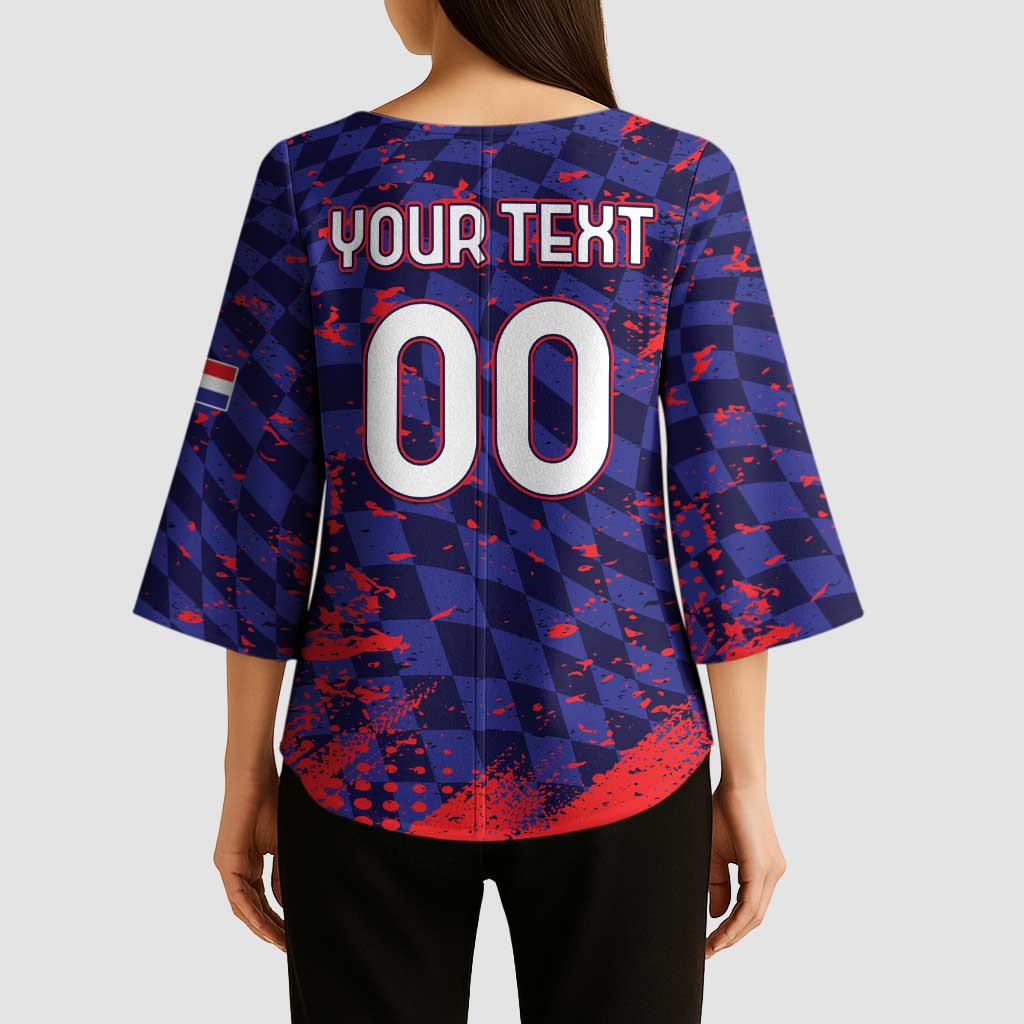 Custom Croatia 2026 World Football Kimono Sleeve Blouse Hrvatska Vatreni - Wonder Print Shop