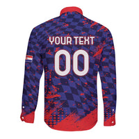 Custom Croatia 2026 World Football Long Sleeve Button Shirt Hrvatska Vatreni - Wonder Print Shop