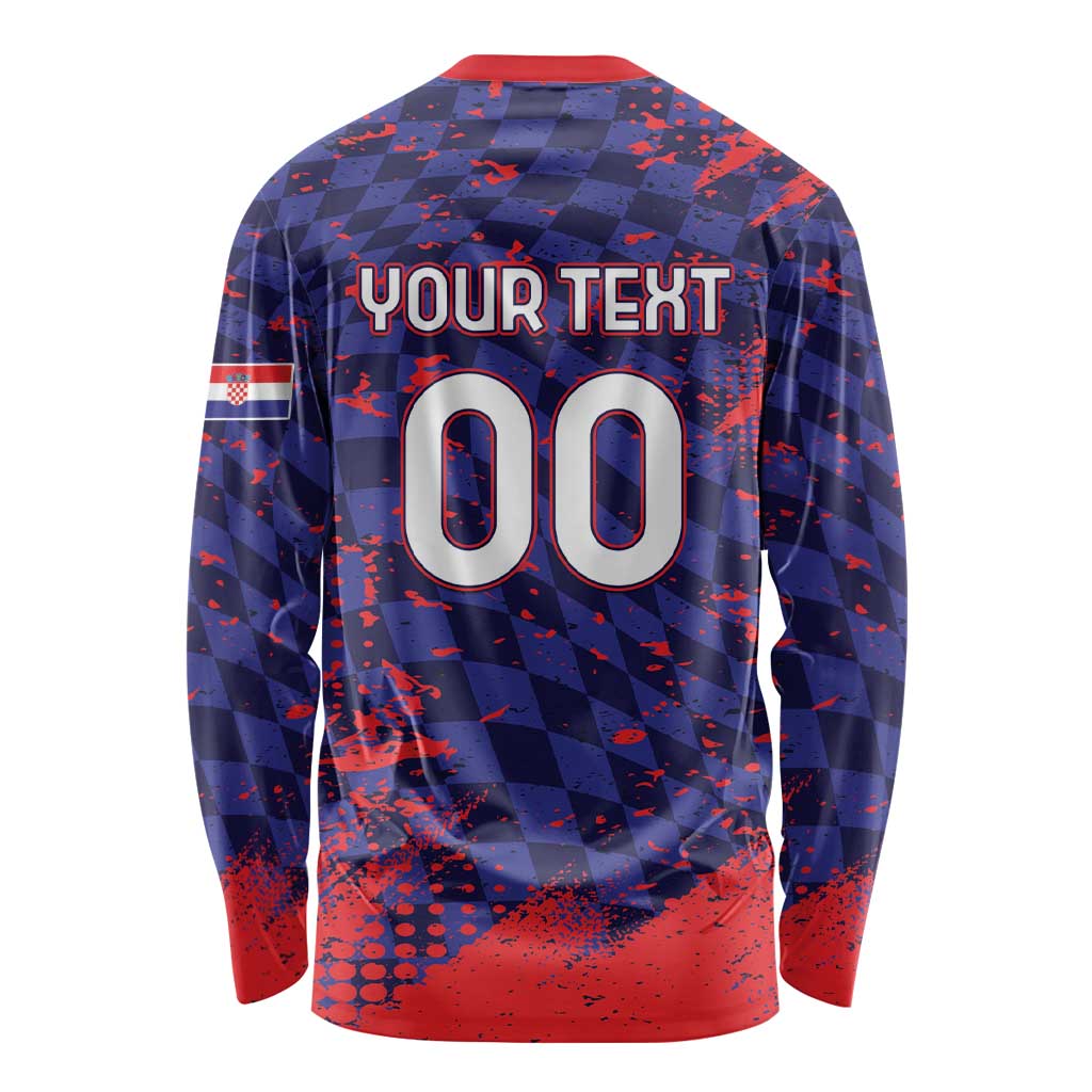 Custom Croatia 2026 World Football Long Sleeve Shirt Hrvatska Vatreni - Wonder Print Shop