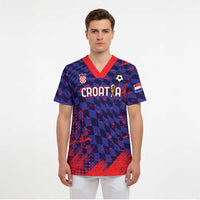 Custom Croatia 2026 World Football Scrub Top Hrvatska Vatreni - Wonder Print Shop