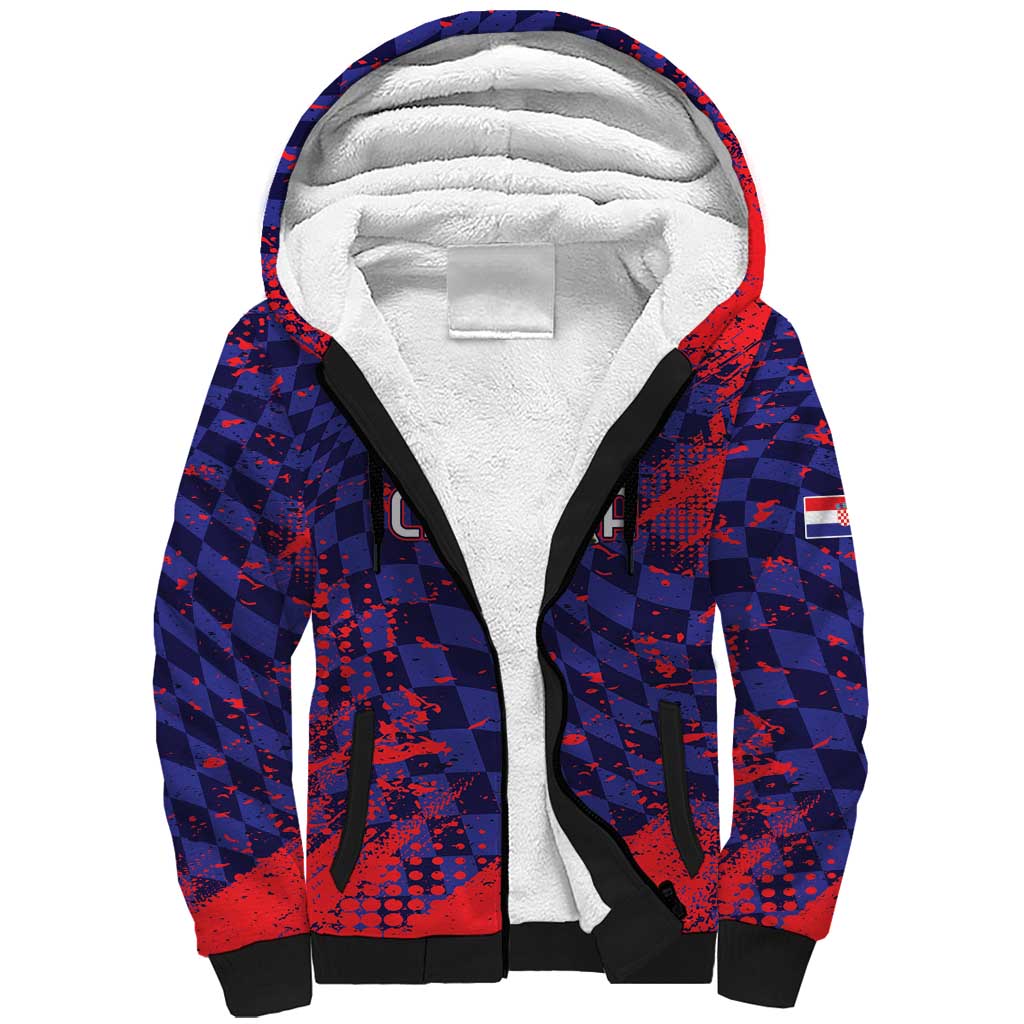Custom Croatia 2026 World Football Sherpa Hoodie Hrvatska Vatreni - Wonder Print Shop