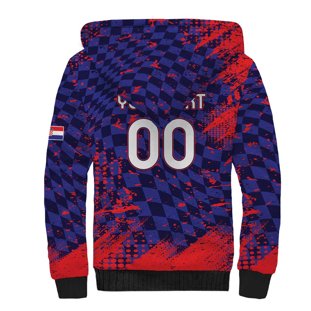 Custom Croatia 2026 World Football Sherpa Hoodie Hrvatska Vatreni - Wonder Print Shop
