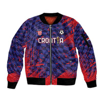 Custom Croatia 2026 World Football Sleeve Zip Bomber Jacket Hrvatska Vatreni - Wonder Print Shop