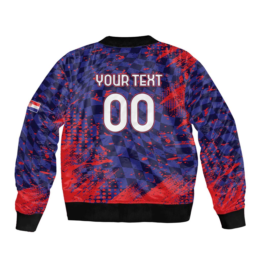 Custom Croatia 2026 World Football Sleeve Zip Bomber Jacket Hrvatska Vatreni - Wonder Print Shop