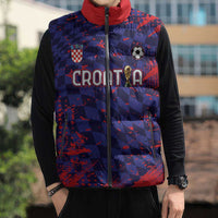 Custom Croatia 2026 World Football Sleeveless Puffer Jacket Hrvatska Vatreni - Wonder Print Shop