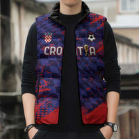 Custom Croatia 2026 World Football Sleeveless Puffer Jacket Hrvatska Vatreni - Wonder Print Shop