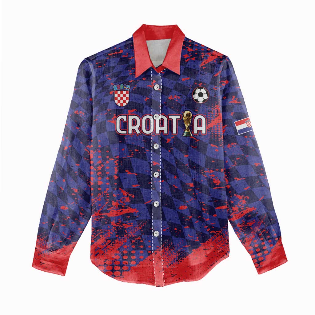 Custom Croatia 2026 World Football Women Casual Shirt Hrvatska Vatreni - Wonder Print Shop
