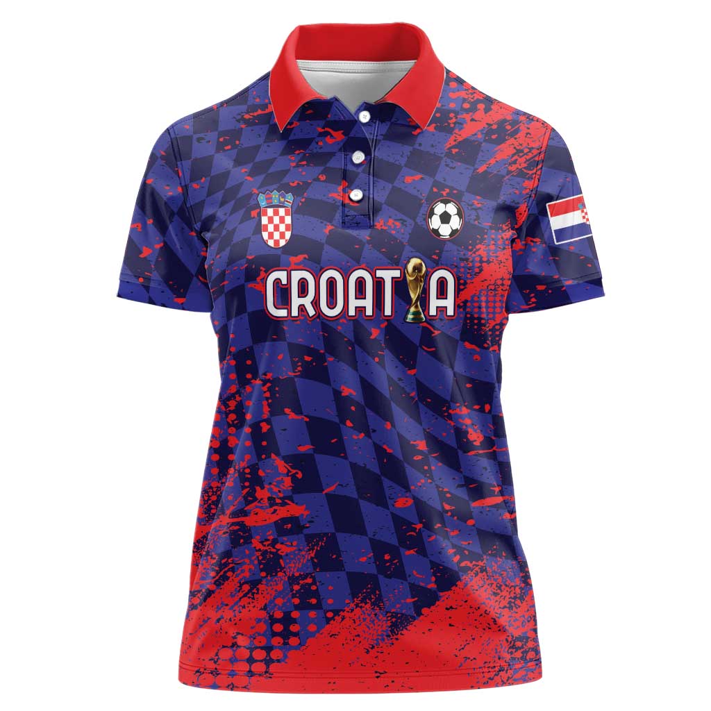 Custom Croatia 2026 World Football Women Polo Shirt Hrvatska Vatreni - Wonder Print Shop