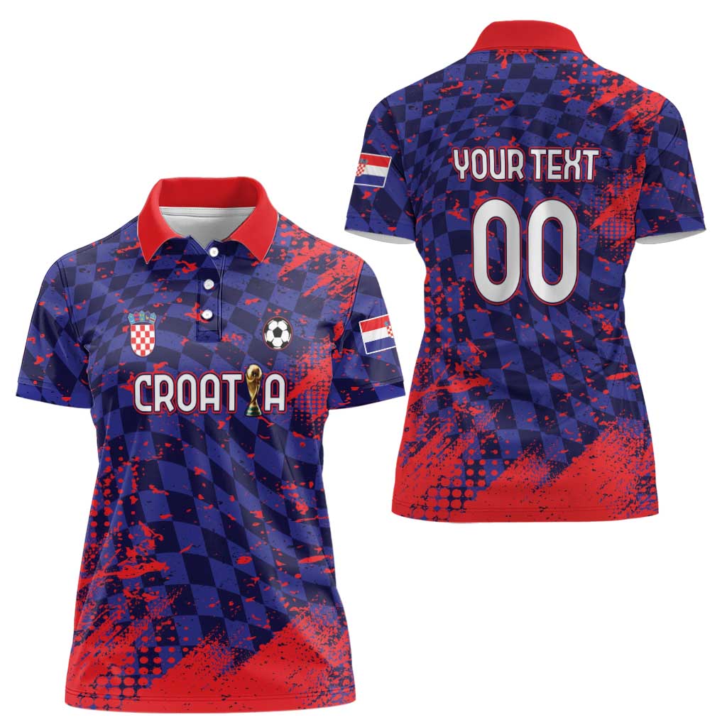 Custom Croatia 2026 World Football Women Polo Shirt Hrvatska Vatreni - Wonder Print Shop