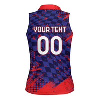 Custom Croatia 2026 World Football Women Sleeveless Polo Shirt Hrvatska Vatreni - Wonder Print Shop