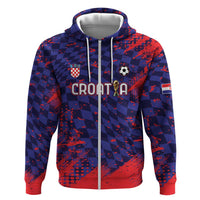 Custom Croatia 2026 World Football Zip Hoodie Hrvatska Vatreni - Wonder Print Shop