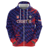 Custom Croatia 2026 World Football Zip Hoodie Hrvatska Vatreni - Wonder Print Shop