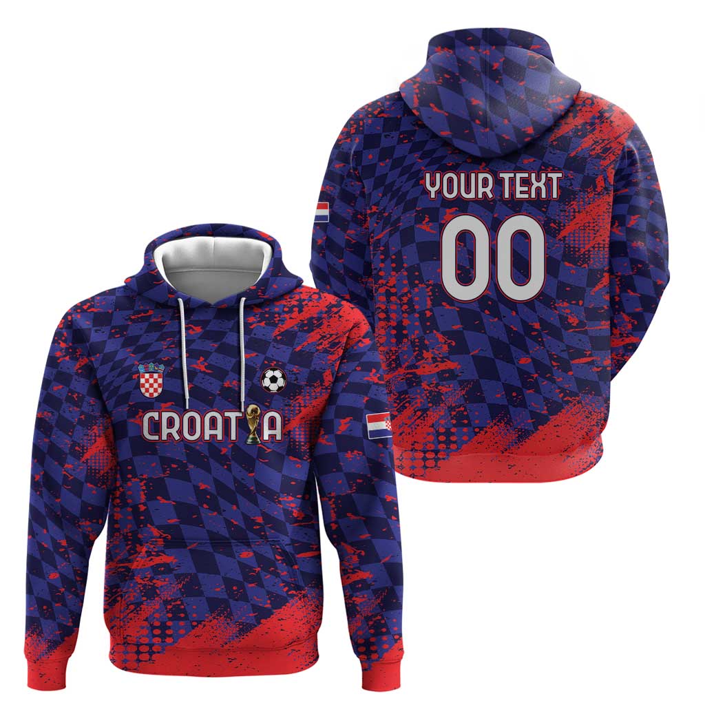 Custom Croatia 2026 World Football Zip Hoodie Hrvatska Vatreni - Wonder Print Shop