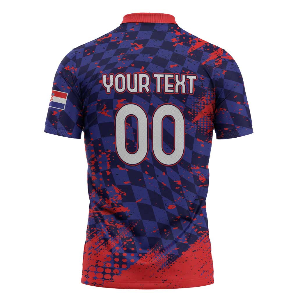 Custom Croatia 2026 World Football Zipper Polo Shirt Hrvatska Vatreni - Wonder Print Shop