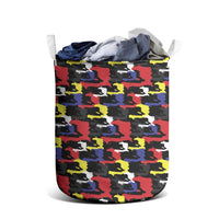 Haiti Map Camouflage Colorful Laundry Basket - Wonder Print Shop