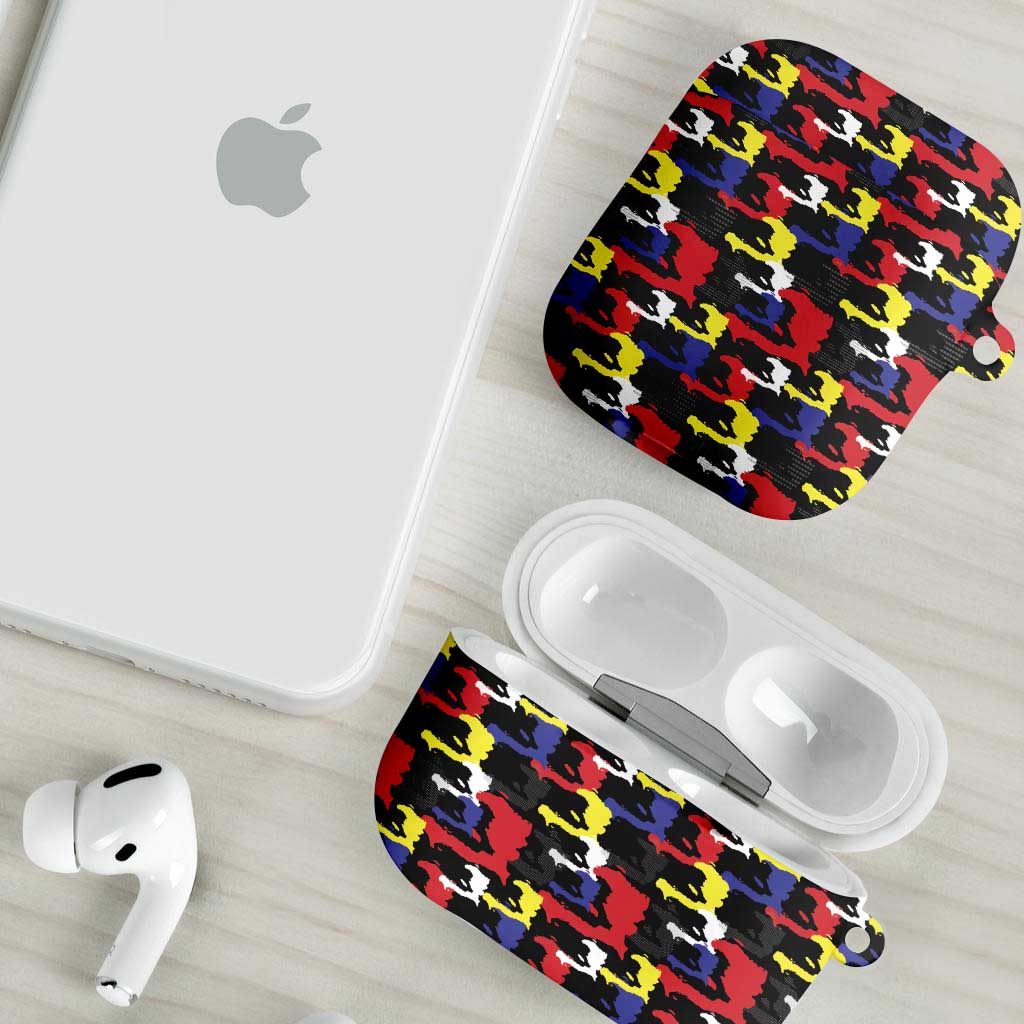 Haiti Map Camouflage Colorful AirPods Case - Wonder Print Shop