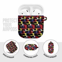 Haiti Map Camouflage Colorful AirPods Case - Wonder Print Shop