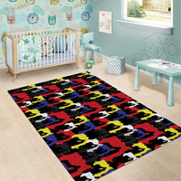 Haiti Map Camouflage Colorful Area Rug - Wonder Print Shop