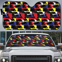 Haiti Map Camouflage Colorful Auto Sun Shade - Wonder Print Shop