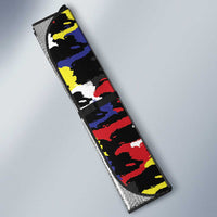 Haiti Map Camouflage Colorful Auto Sun Shade - Wonder Print Shop