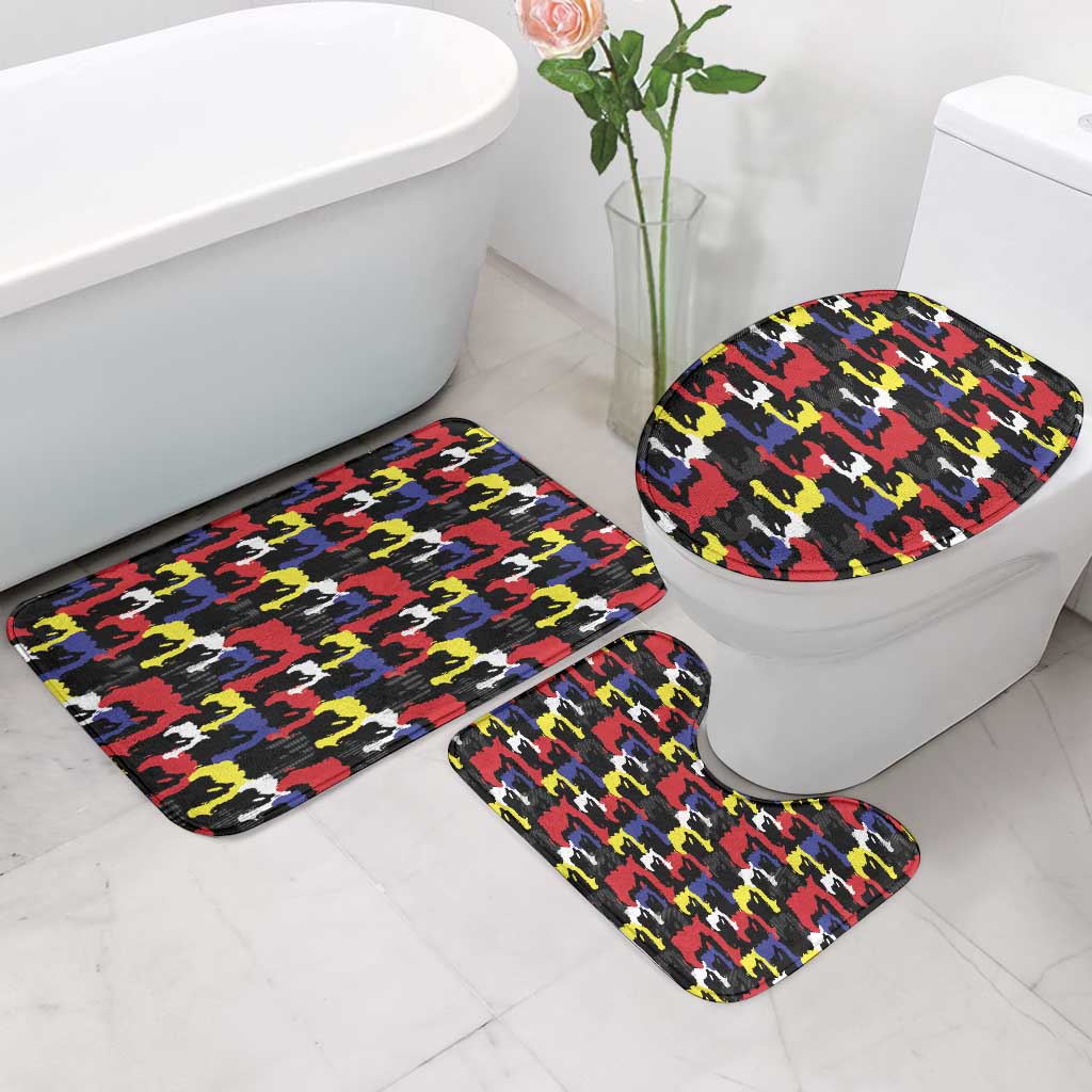 Haiti Map Camouflage Colorful Bathroom Set - Wonder Print Shop