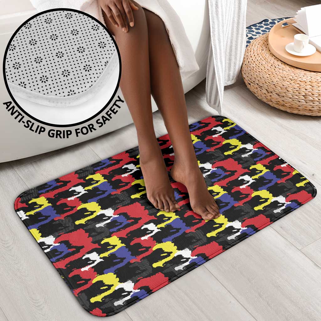 Haiti Map Camouflage Colorful Bathroom Set - Wonder Print Shop