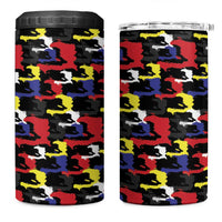 Haiti Map Camouflage Colorful 4 in 1 Can Cooler Tumbler - Wonder Print Shop