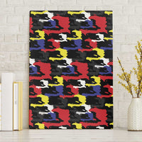 Haiti Map Camouflage Colorful Canvas Wall Art - Wonder Print Shop