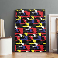Haiti Map Camouflage Colorful Canvas Wall Art - Wonder Print Shop