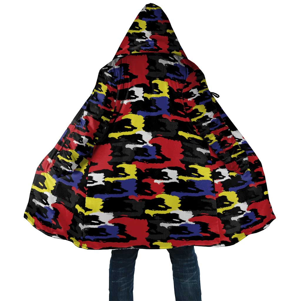 Haiti Map Camouflage Colorful Cloak - Wonder Print Shop