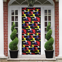 Haiti Map Camouflage Colorful Door Cover - Wonder Print Shop