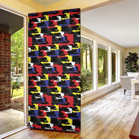Haiti Map Camouflage Colorful Door Cover - Wonder Print Shop
